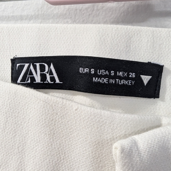 White regular rise wide leg pants Size Small - Picture 6 of 6